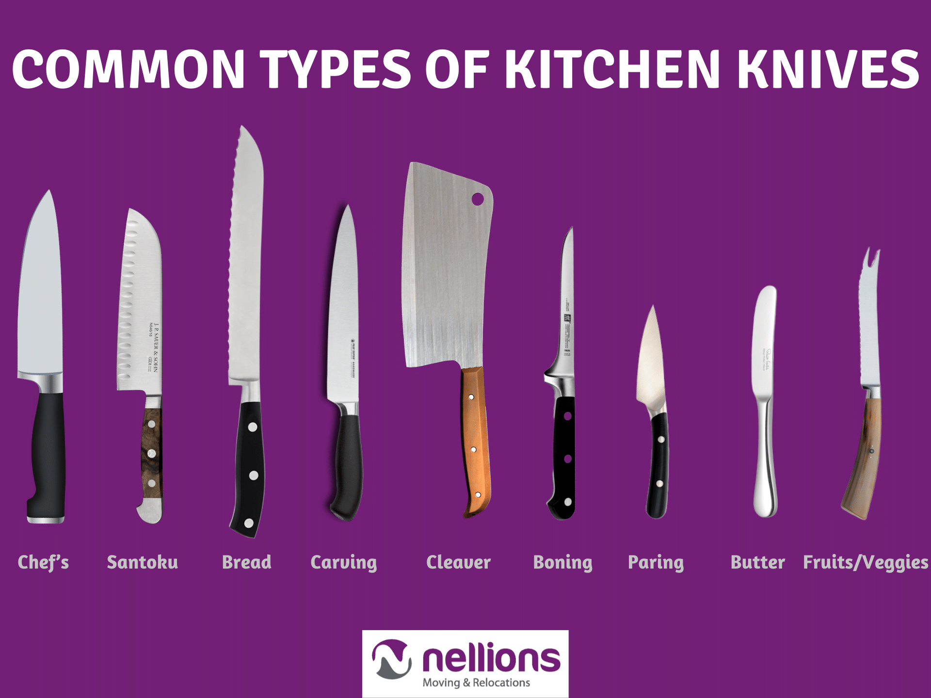 types of knives with names
